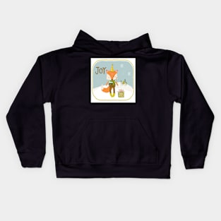 Christmas Fox Winter Joy Kids Hoodie